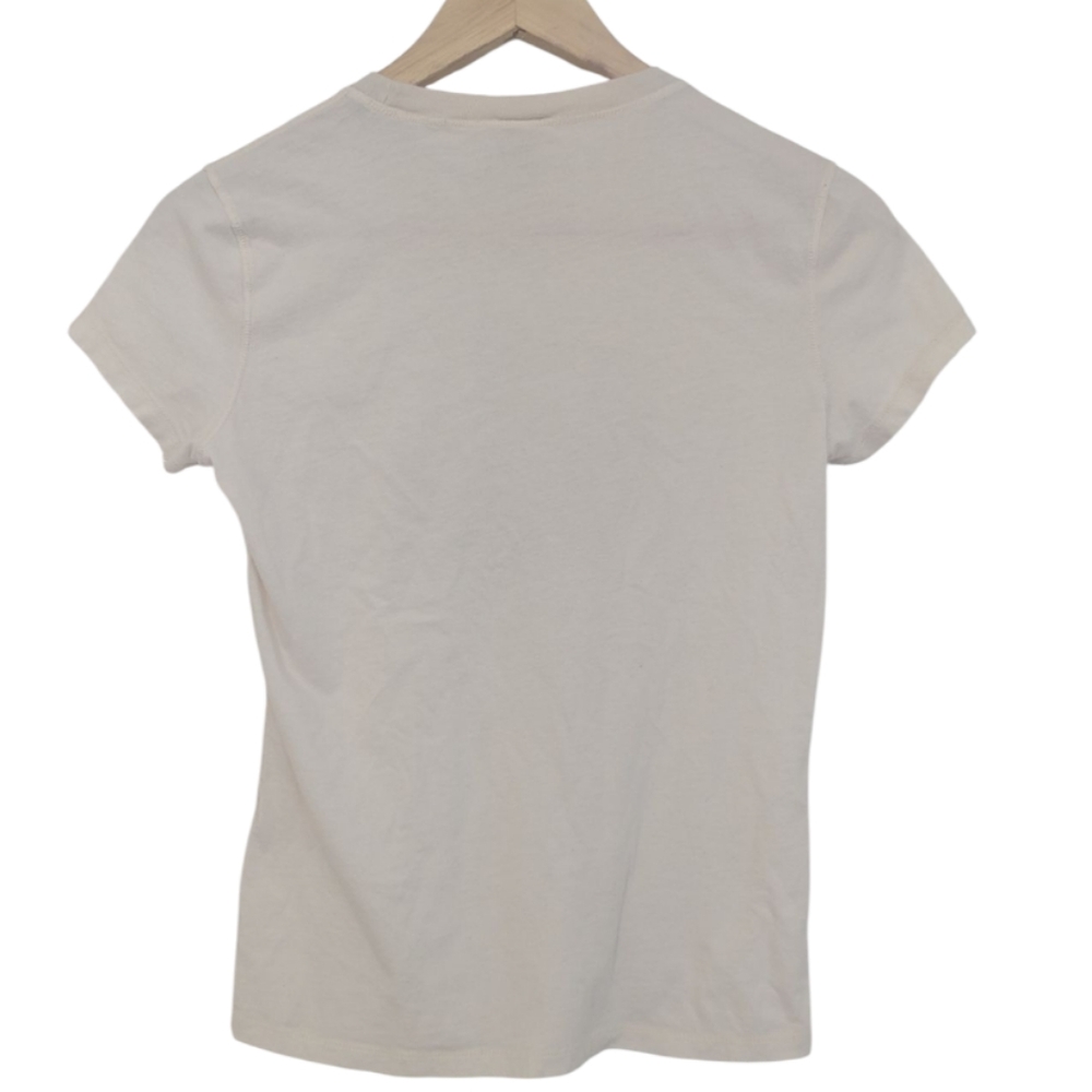 Vintage Lucky Brand XS T-Shirt with Floral Embroidery - Picture 3 of 4